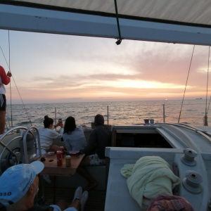 atardecer en velero cadiz