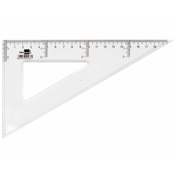 Escuadra y cartabón 25cm - Imagen 2