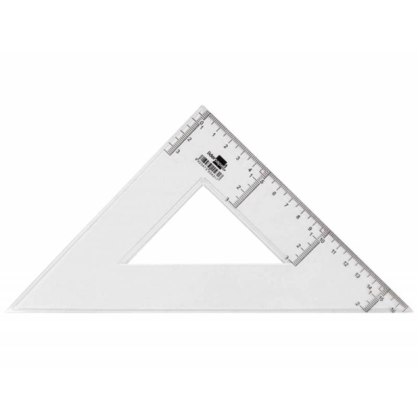 Escuadra y cartabón 25cm